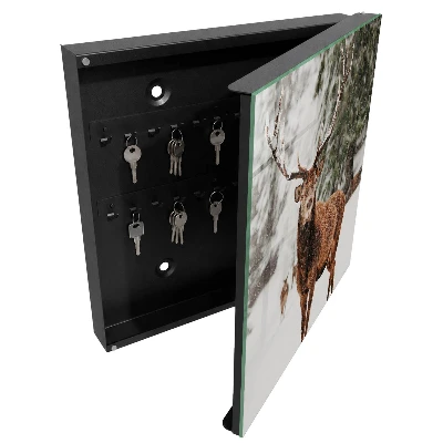 Key cabinet Winter deer