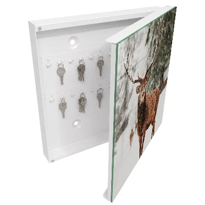 Key cabinet Winter deer