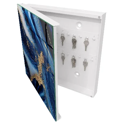 Key cabinet Navy blue streaks