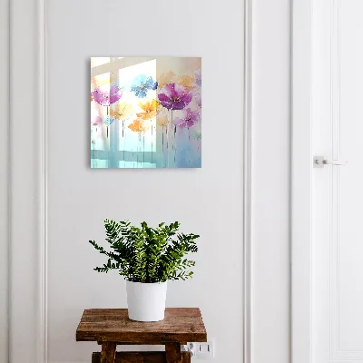 Key cabinet Colorful flowers