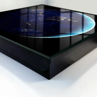 Wall mounted key box Earth at night