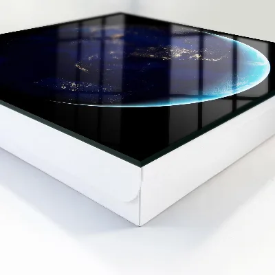 Wall mounted key box Earth at night