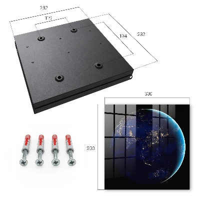 Wall mounted key box Earth at night