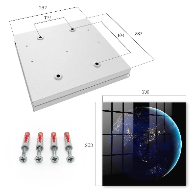 Wall mounted key box Earth at night