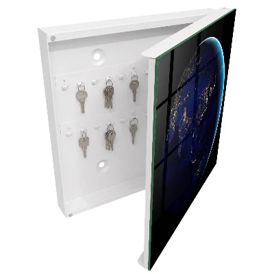 Wall mounted key box Earth at night