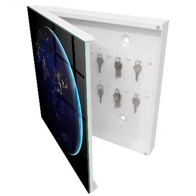 Wall mounted key box Earth at night