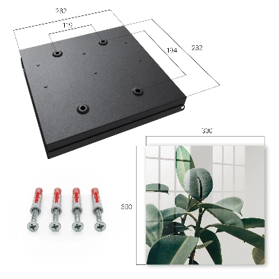 Key cabinet Ficus leaves