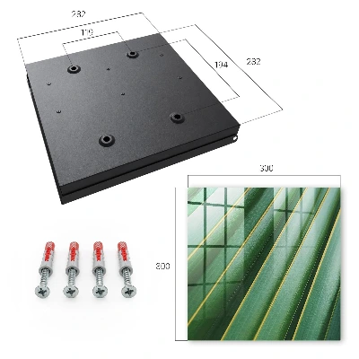 Key box for wall Leaf pattern