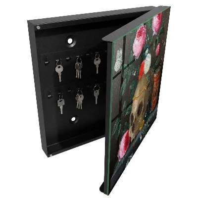 Key box for wall Skull and flowers