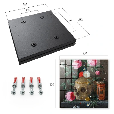 Key box for wall Skull and flowers