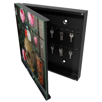 Key box for wall Skull and flowers