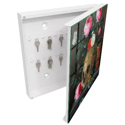 Key box for wall Skull and flowers