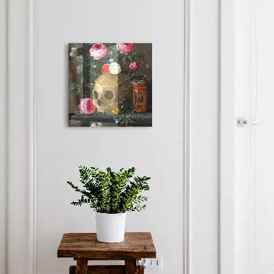 Key box for wall Skull and flowers