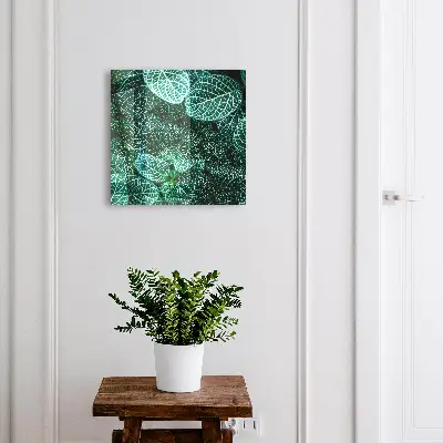 Wall mounted key box Green patterns