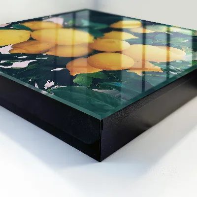 Wall mounted key box with green leaves pattern