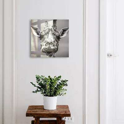 Wall mounted key box Giraffe portrait