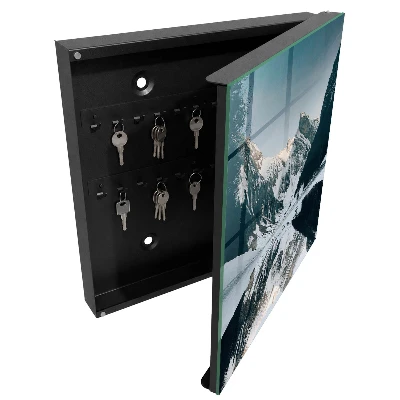 Wall mounted key box Winter landscape