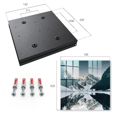 Wall mounted key box Winter landscape