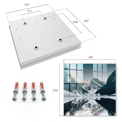 Wall mounted key box Winter landscape