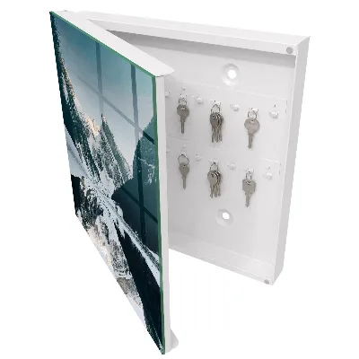Wall mounted key box Winter landscape