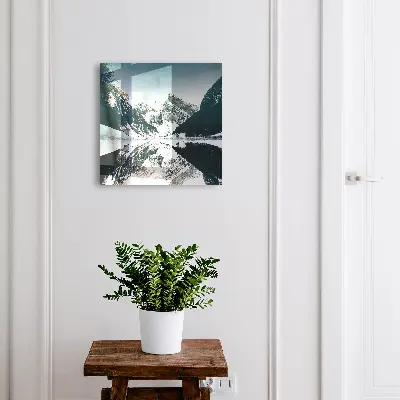 Wall mounted key box Winter landscape