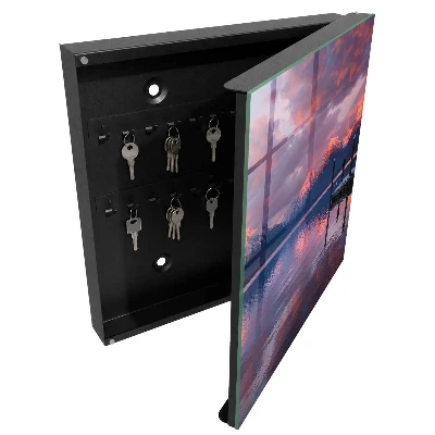 Wall mounted key box Lake mountains