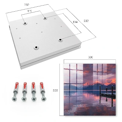 Wall mounted key box Lake mountains