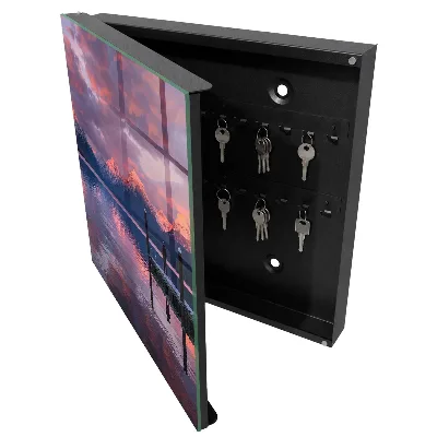 Wall mounted key box Lake mountains