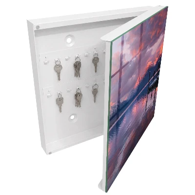 Wall mounted key box Lake mountains