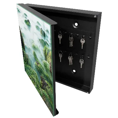 Wall mounted key box Green waves