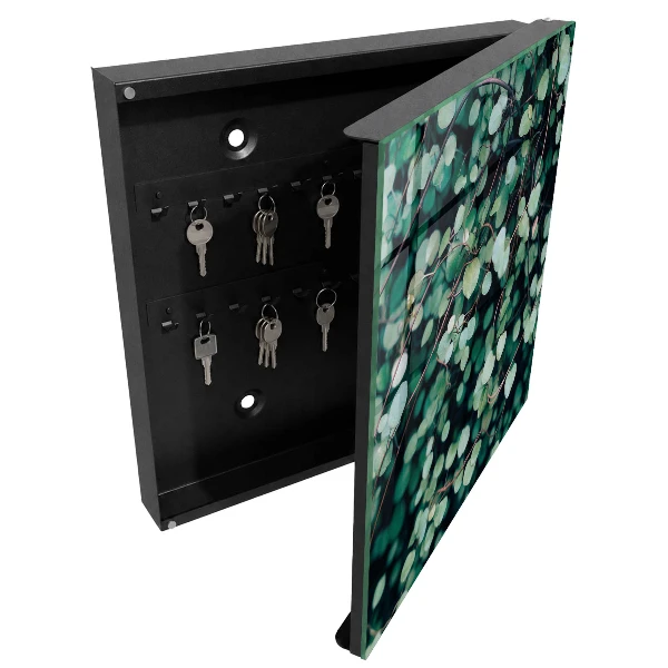 Wall mounted key box Green leaves
