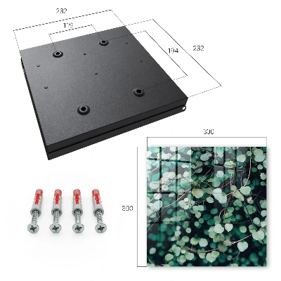 Wall mounted key box Green leaves