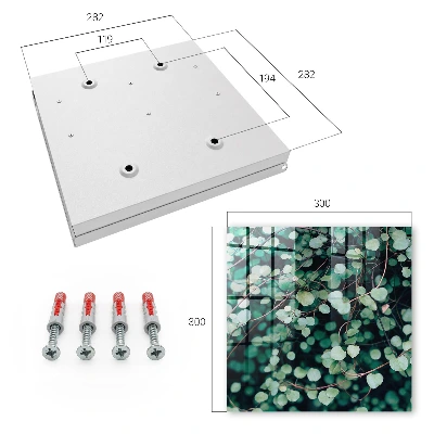 Wall mounted key box Green leaves