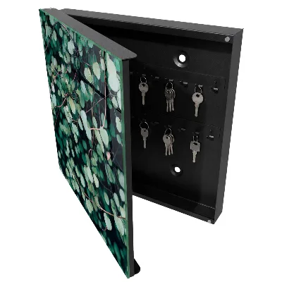 Wall mounted key box Green leaves