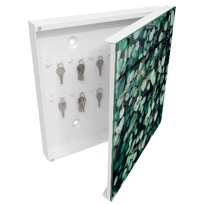 Wall mounted key box Green leaves