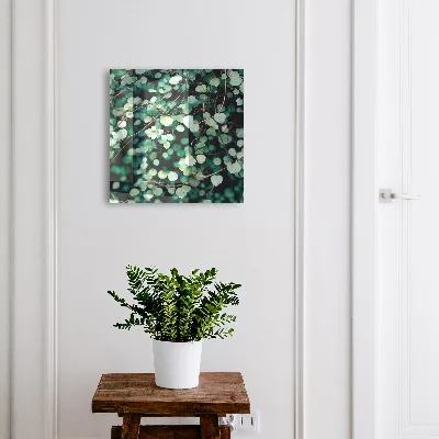 Wall mounted key box Green leaves