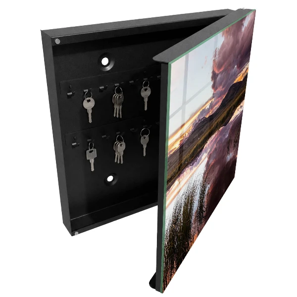 Wall mounted key box Mountain sunset