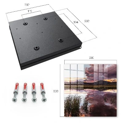 Wall mounted key box Mountain sunset
