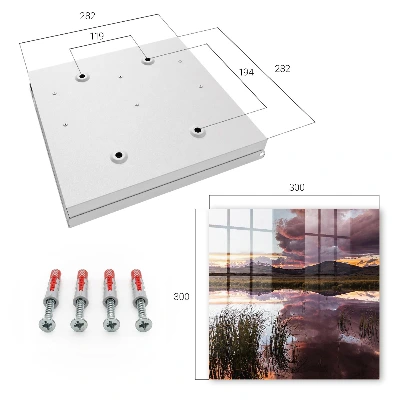 Wall mounted key box Mountain sunset