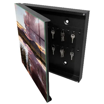 Wall mounted key box Mountain sunset