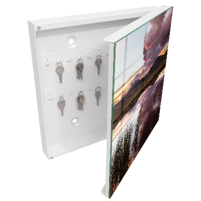 Wall mounted key box Mountain sunset