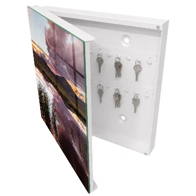 Wall mounted key box Mountain sunset