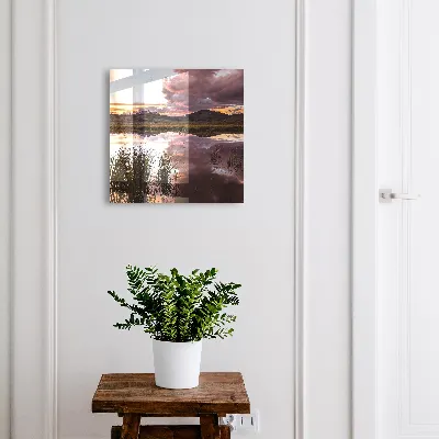 Wall mounted key box Mountain sunset