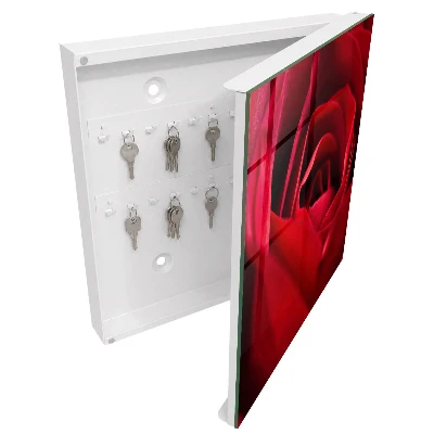 Wall mounted key box Rose close-up