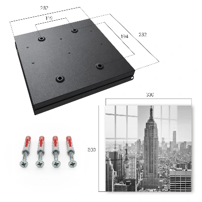 Wall mounted key box City panorama