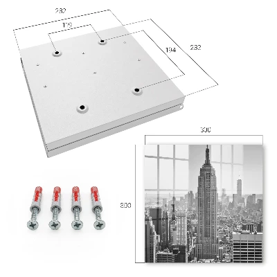 Wall mounted key box City panorama
