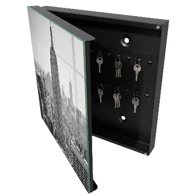 Wall mounted key box City panorama