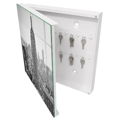 Wall mounted key box City panorama