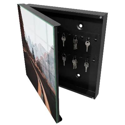 Wall mounted key box Road in the mountains