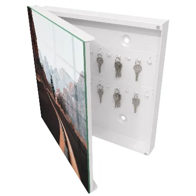 Wall mounted key box Road in the mountains
